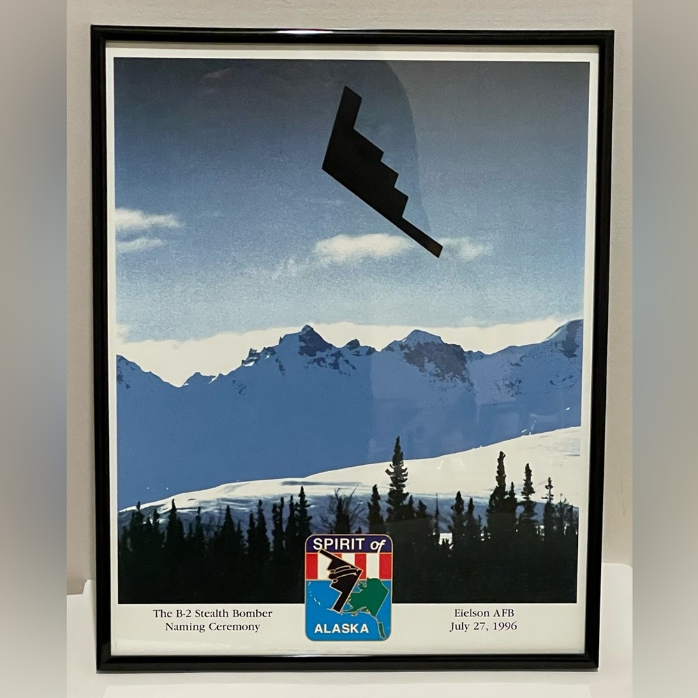 Framed Spirit of Alaska B2 Naming Ceremony.